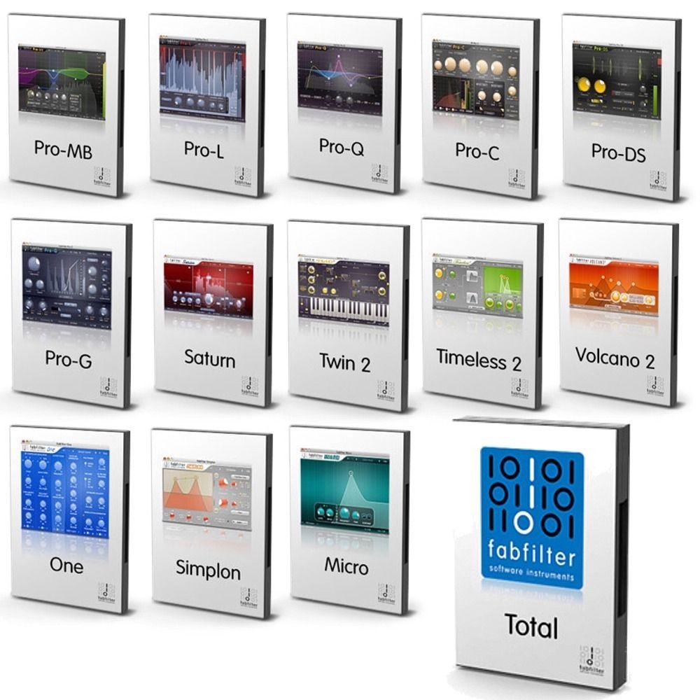 FabFilter TOTAL Mac PC Efx & Mastering Bundle.